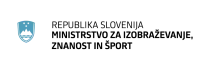 Ministrstvo za izobraževanje, znanost in šport Logotip ministrstva za izobraževanje, znanost in šport