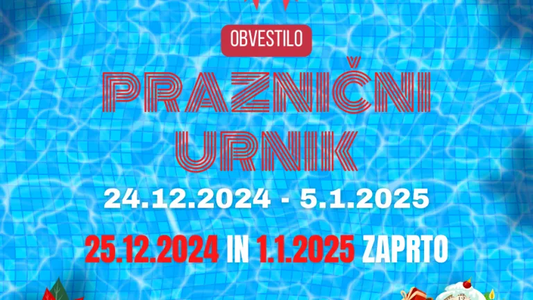 Praznični urnik na bazenu