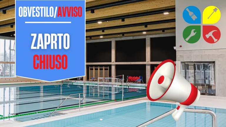 ZAPRTJE NOTRANJEGA BAZENA OBVESTILO